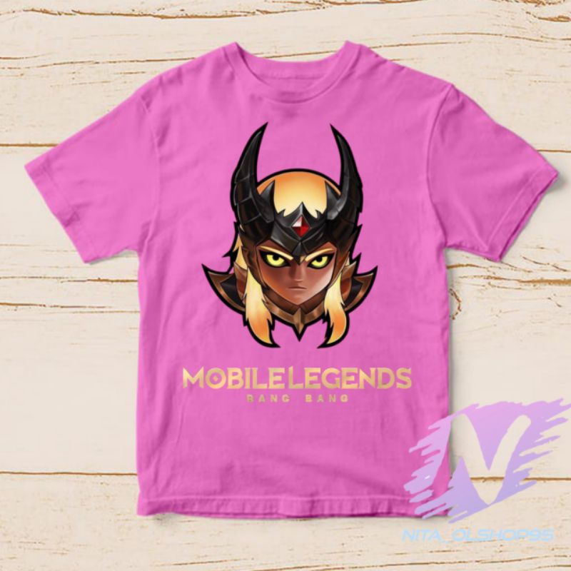 baju anak kaos anak mobile legends hero leomord