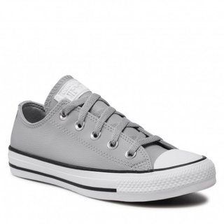 converse gray leather