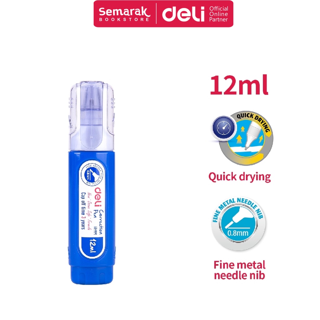 

Deli H199 Correction Pen Tipe X Cair Botol 12ml