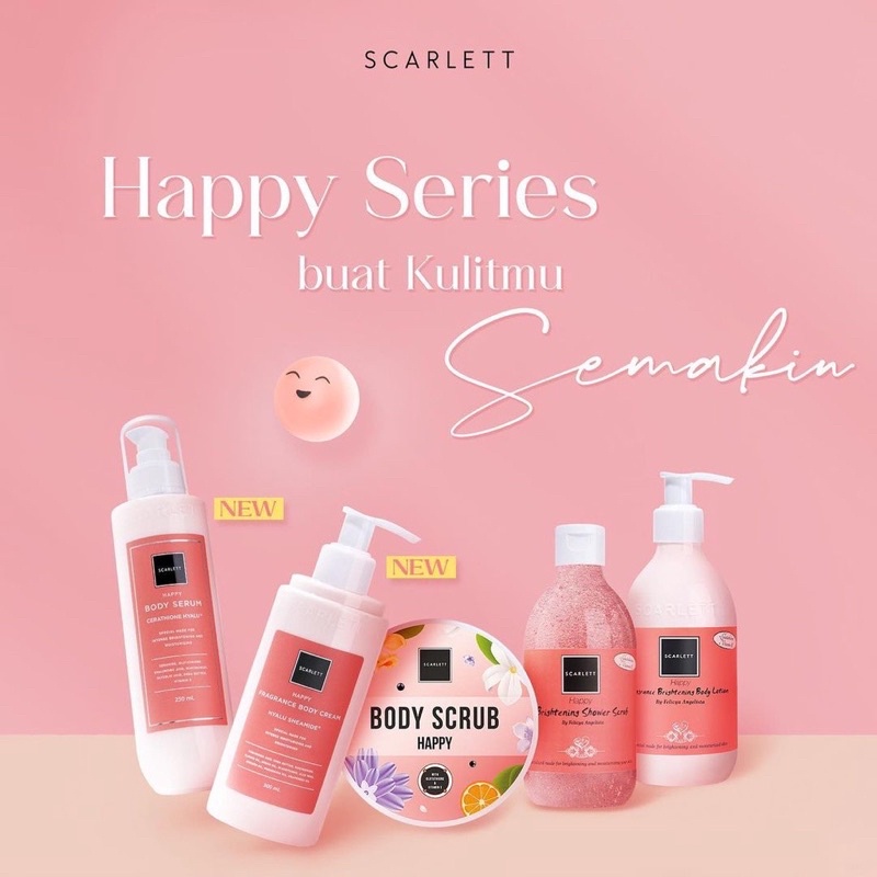 Bisa COD - SCARLETT WHITENING HAPPY SERIES ~ Scarlet Happy