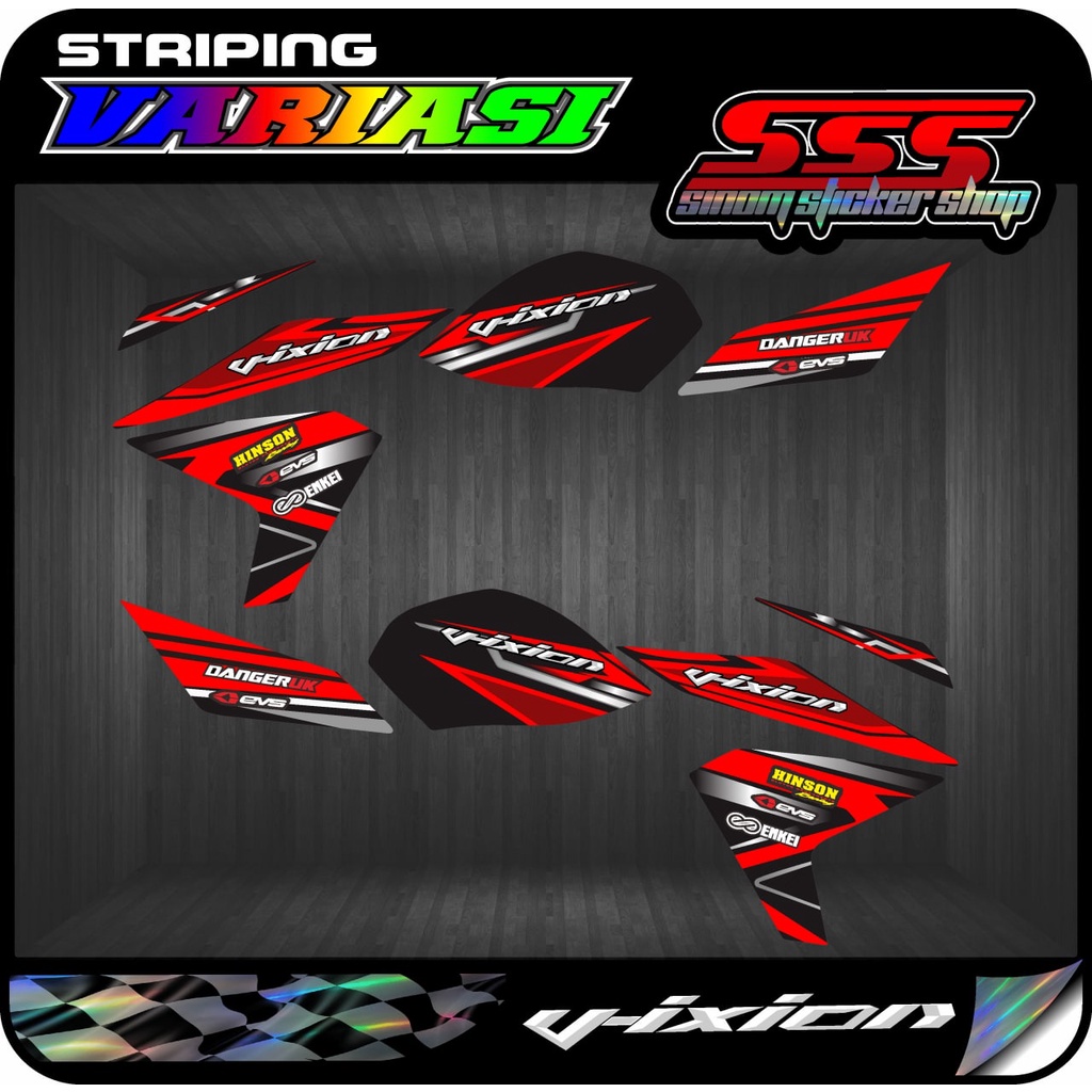 Decal Striping New Vixion Lightning Motif Road Race 01