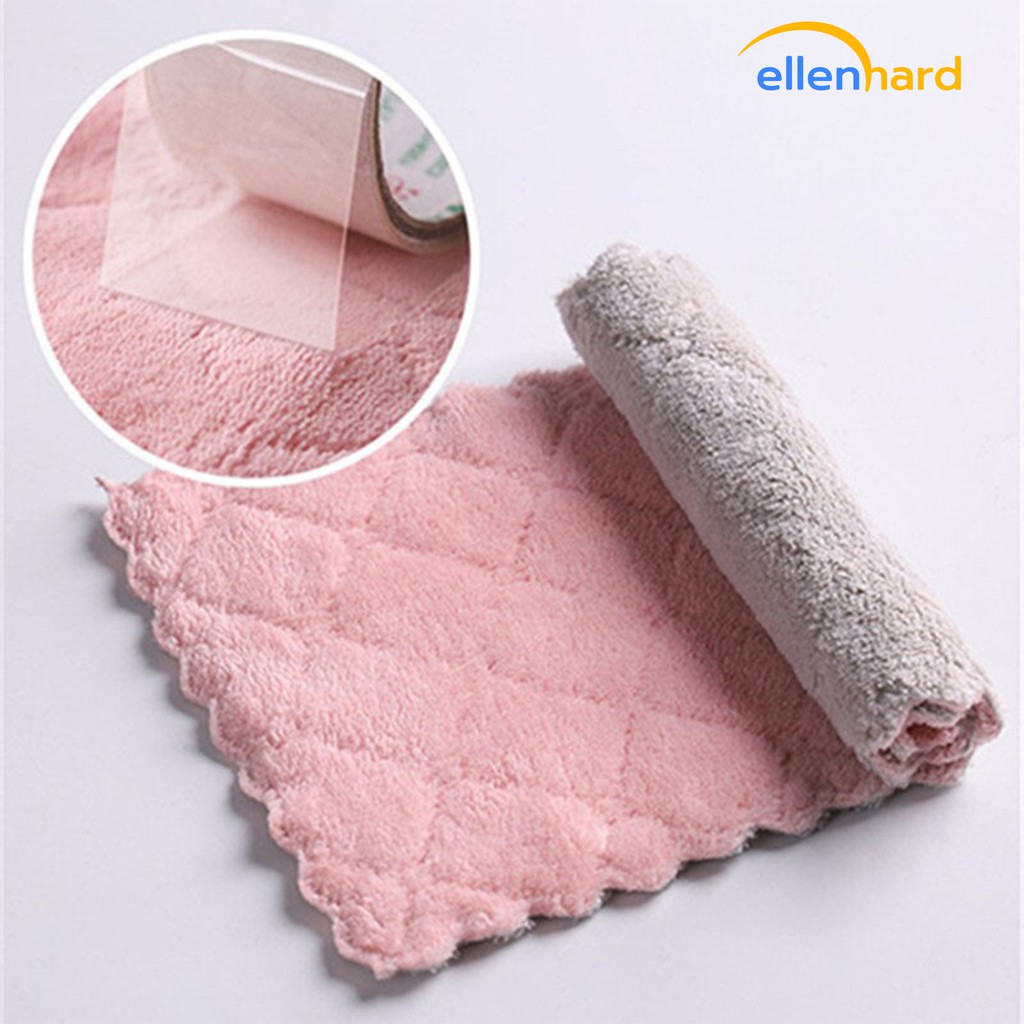 Kain Lap Piring Dapur Microfiber Anti Minyak Lap Mikrofiber Serbet Tangan Cleaning Cloth