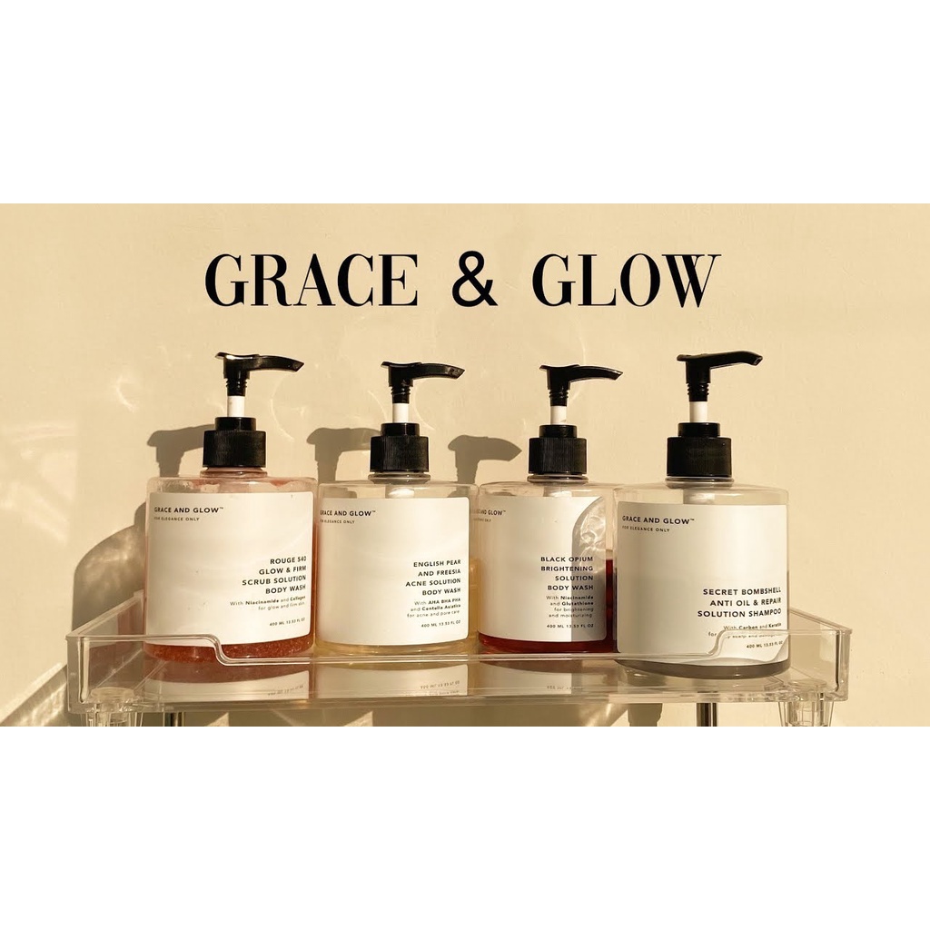 GRACE AND GLOW Body Wash | Sabun Mandi | Brightening | Acne Black Opium English Pear Rouge 540