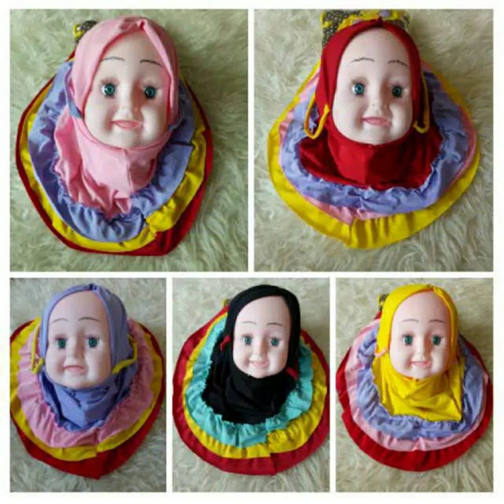 Hijab bayi syiria gotik / jilbab anak poni tali