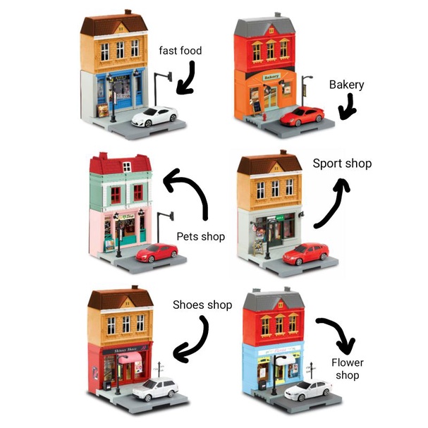 RMZ CITY - DIORAMA / Mobil Diecast metal skala 1:64 dengan kota mini