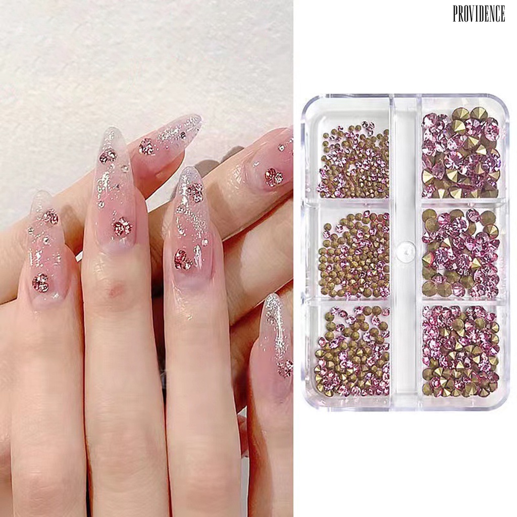 Bubuk Berlian Imitasi Bentuk Bintang 6 grid Warna Putih Untuk Dekorasi nail art