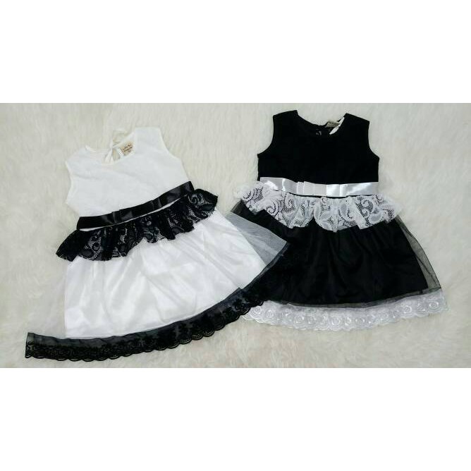 Baju bayi perempuan 3 4 5 6 7 8 9 10 11 bulan gaun anak dress putih 1 2 tahun pesta dres white