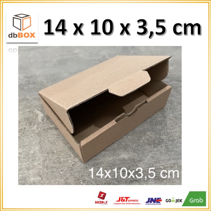 

Kardus 14 x 10 x 3,5 cm --box Die Cut dan easy usage--