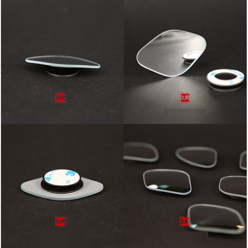 Kaca Tambahan Spion Blind Spot 360 Mini Bezelless (6 Variasi) | Cermin Mobil Frameless