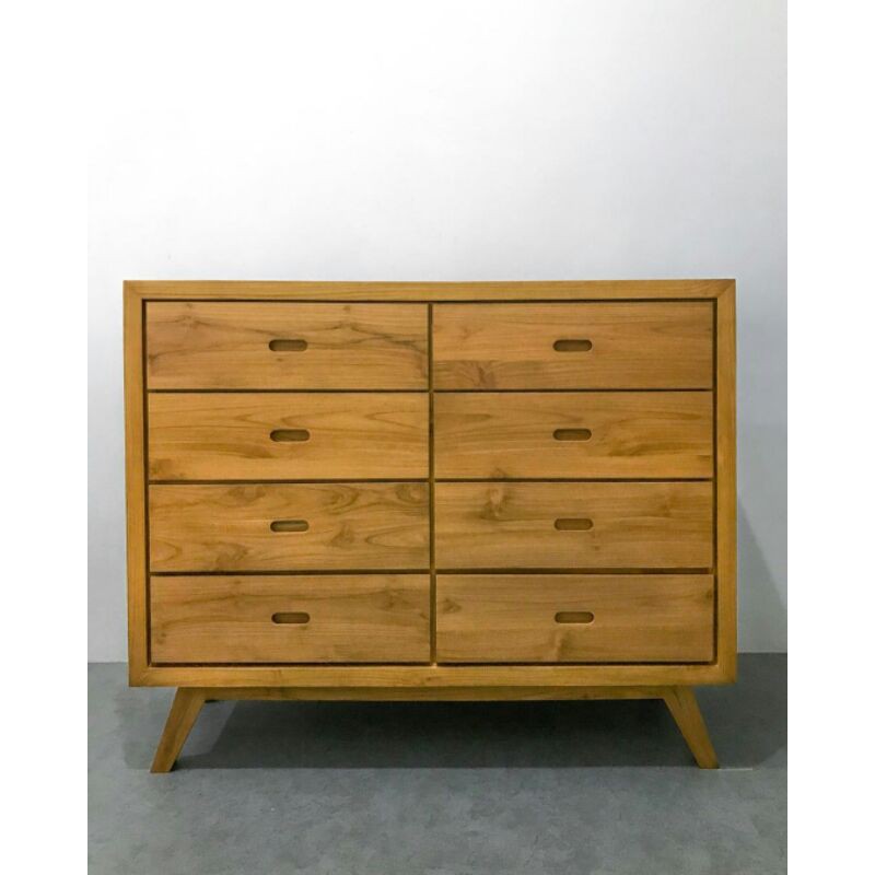 drawer. nakas laci besar. lemari laci kayu jati perhutani