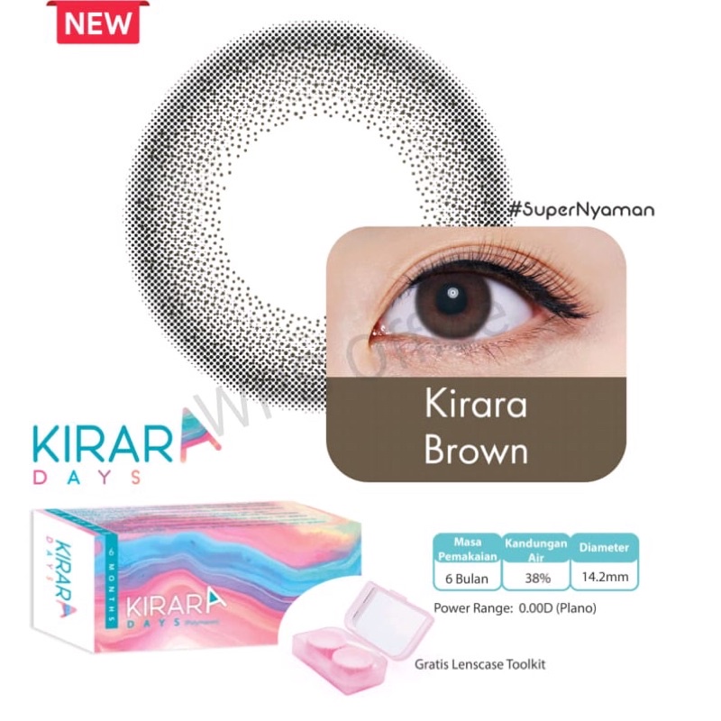 Softlens Kirara Plano Free Gift Tempat Softlens