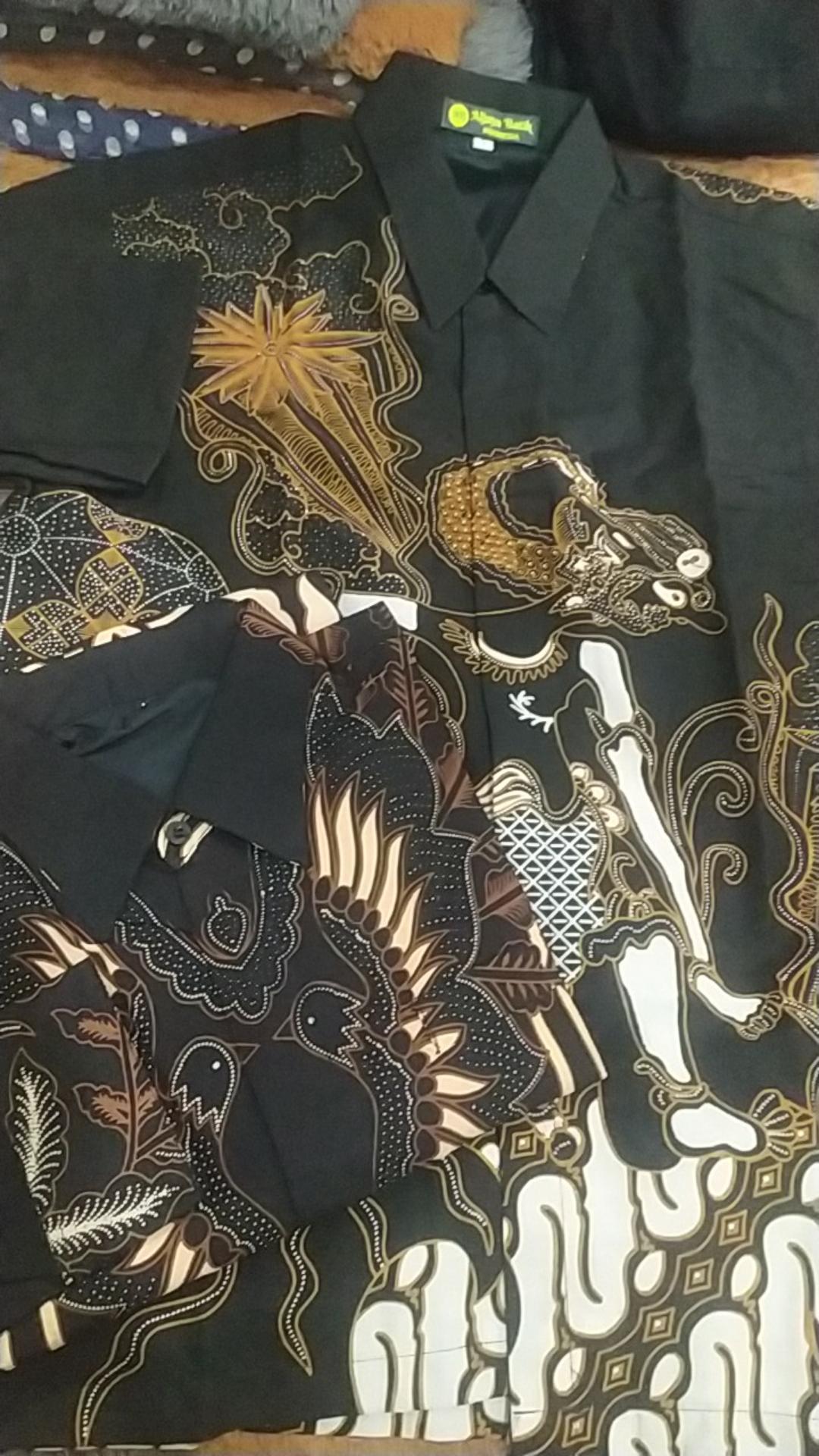 Wayang Mabur Kemeja Batik Pria Full Furing Bahan Katun Sragenan