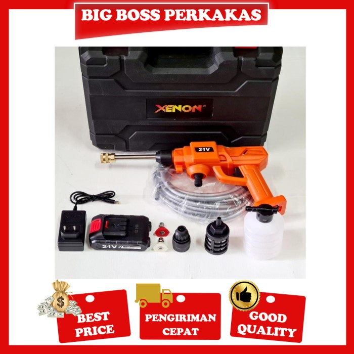 Xenon 21V Cordless Jet Cleaner Mesin Cuci Motor Mobil Ac Baterai #98