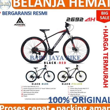 Sepeda gunung 27.5 AVIATOR 2692 AH rem hidrolik