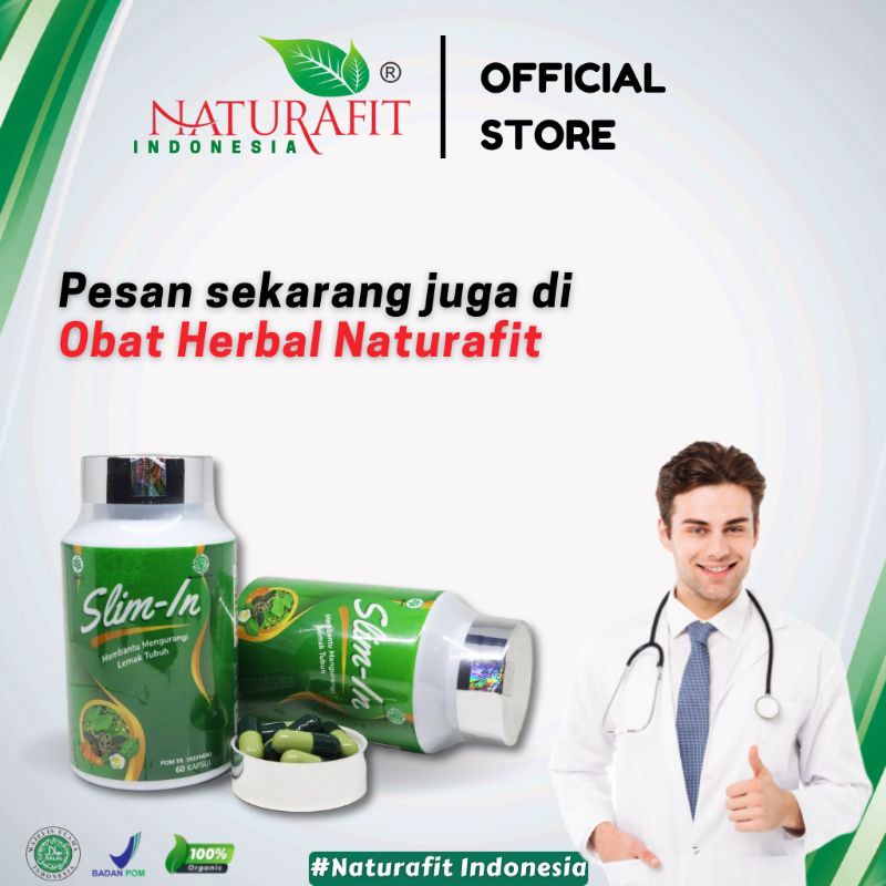 Slim In / Slim Gold Premium Naturafit Obat Herbal Alami Diet, Pelangsing Alami, Penurun Berat Badan Detoks Ampuh Premium Naturafit