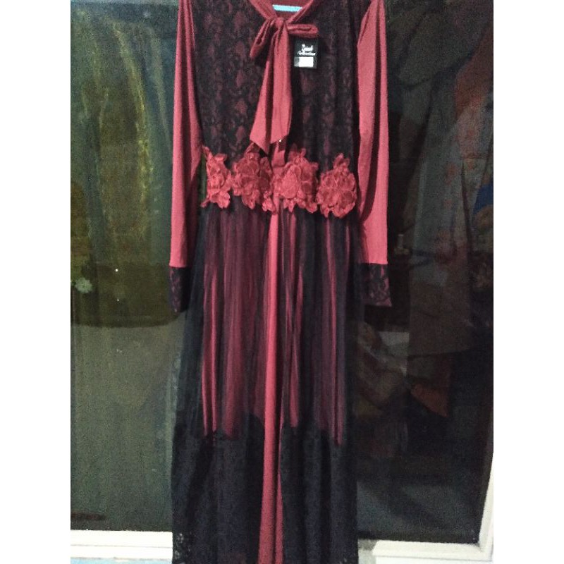 (new) GAMIS BRUKAT. GAMIS BRUKAT TILE. SALEE GAMIS MEWAH BRAND ZAINAB COLLECTION