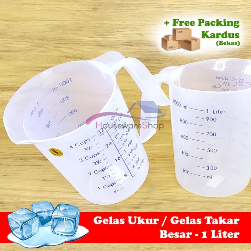 Gelas takar/Gelas ukur plastik/takaran air 1000ML