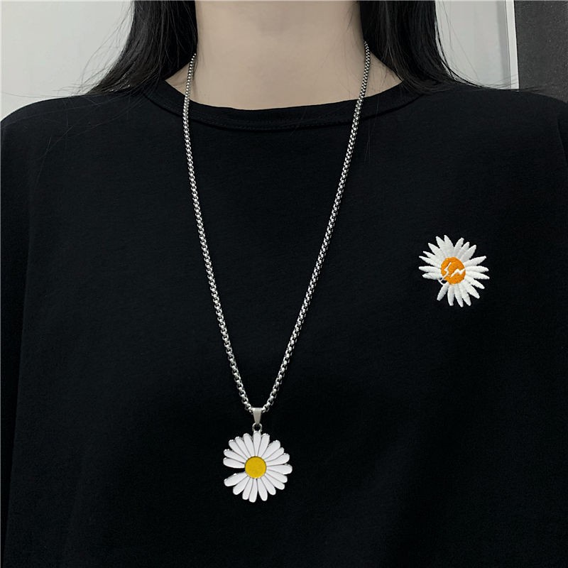 Fashion Daisy Rumbai Kalung Kecil Daisy Gelang Korea Kecil Segar Pasangan Kalung Trend Gelang L25