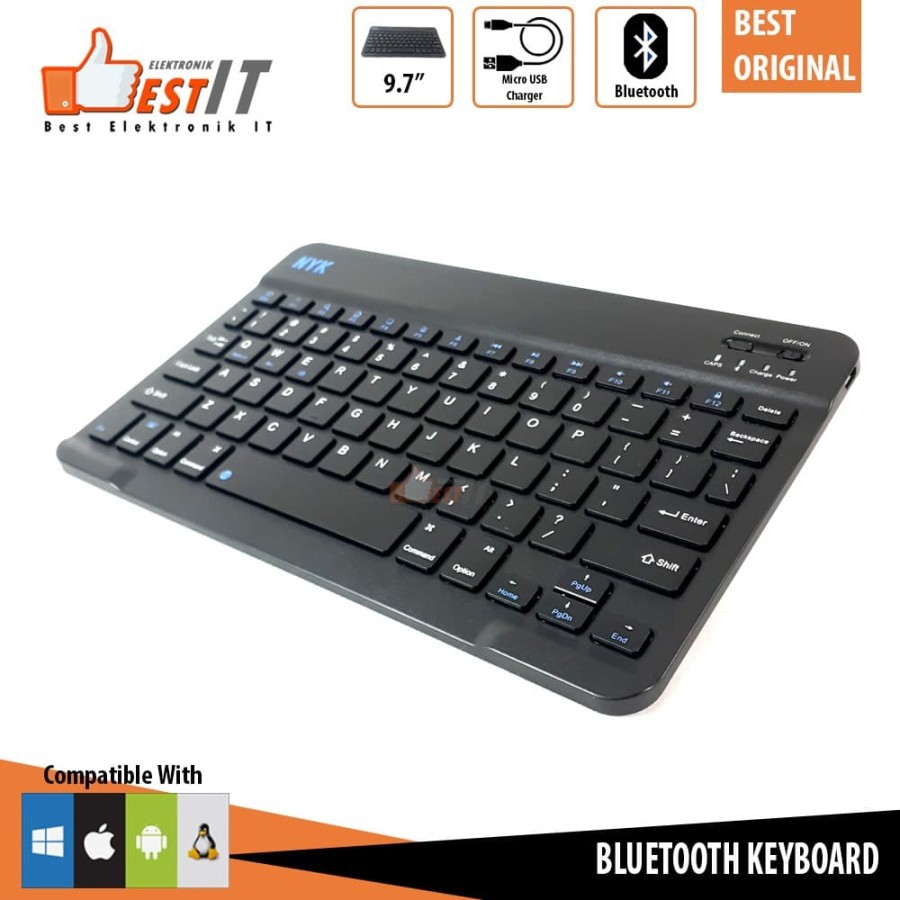 Mini Wireless Bluetooth Keyboard Slim NYK BT-90 Keyboard Bluetooth