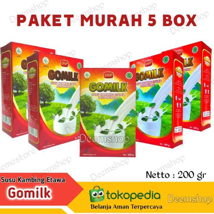 

[[BISA COD]] Susu kambing etawa gomilk plus daun kelor paket 5 BOK PROMO 1 MINGGU TERLENGKAP Kode