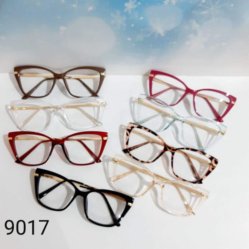 FREE BOX DAN LAP Frame kacamata Cat Eye 9017 |Photocromic |Blueray Minus | bisa request Minus | Frame Kacamata Wanita Cat Eye 2001 FREE LENSA BLUERAY | PHOTOCHROMIC | MINUS  ANTI RADIASI