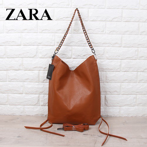 Tas Wanita Batam Zara Fashion Import Murah VIE 6207 Brown Hobo Bag