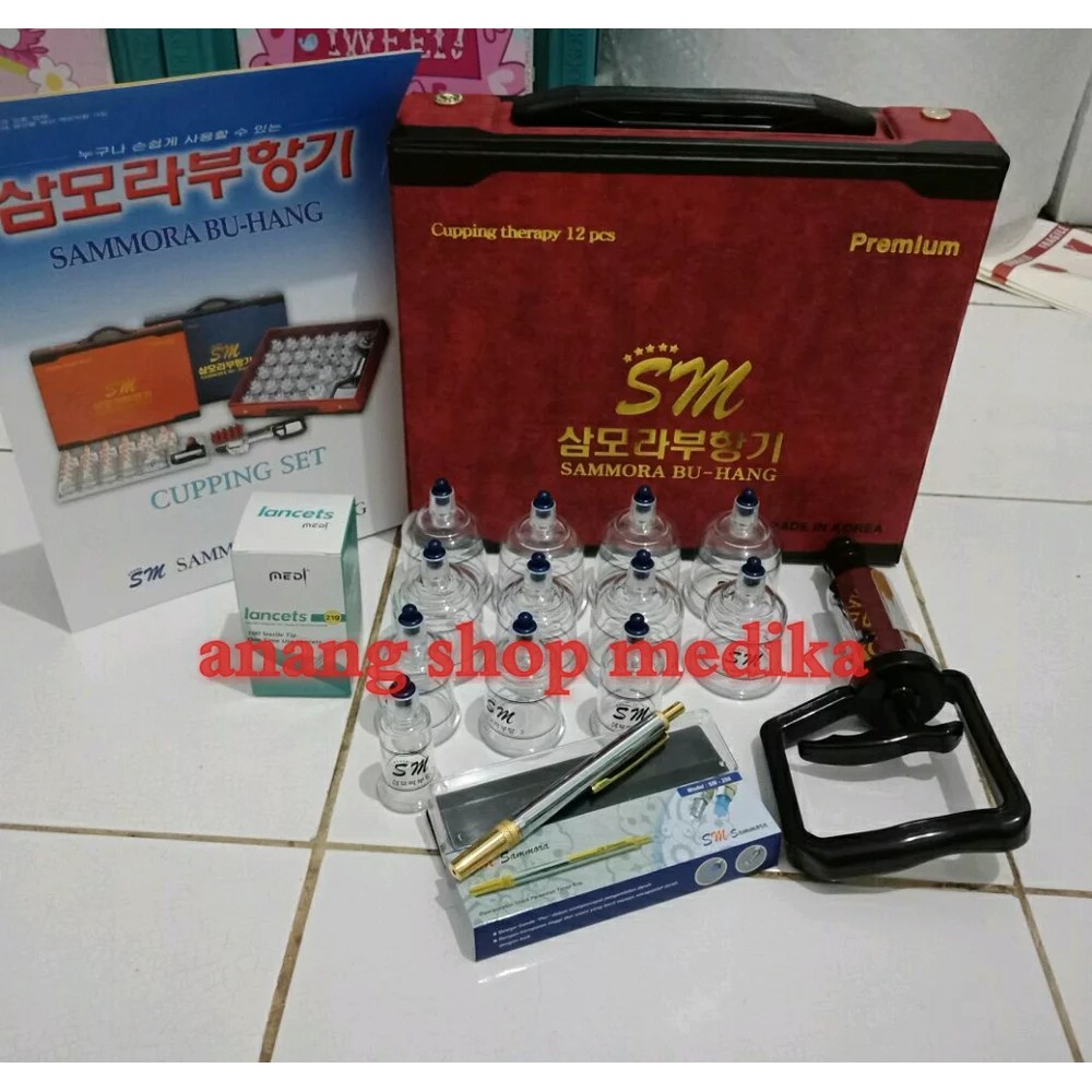 Grosir SB paket alat bekam samora isi 12 .jarum lancet . pen samora Elegan