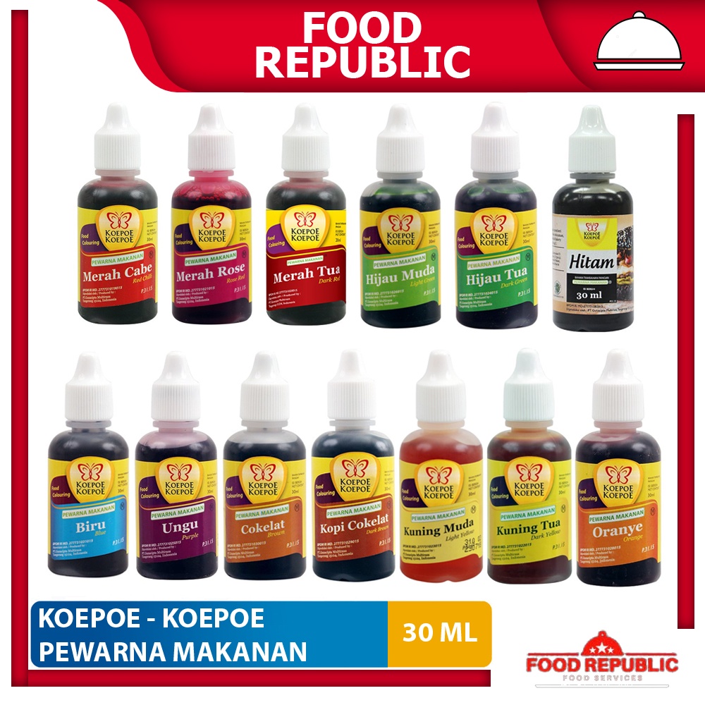

KOEPOE KOEPOE PEWARNA MAKANAN 30 ML FOOD COLORING MINUMAN KUE HALAL