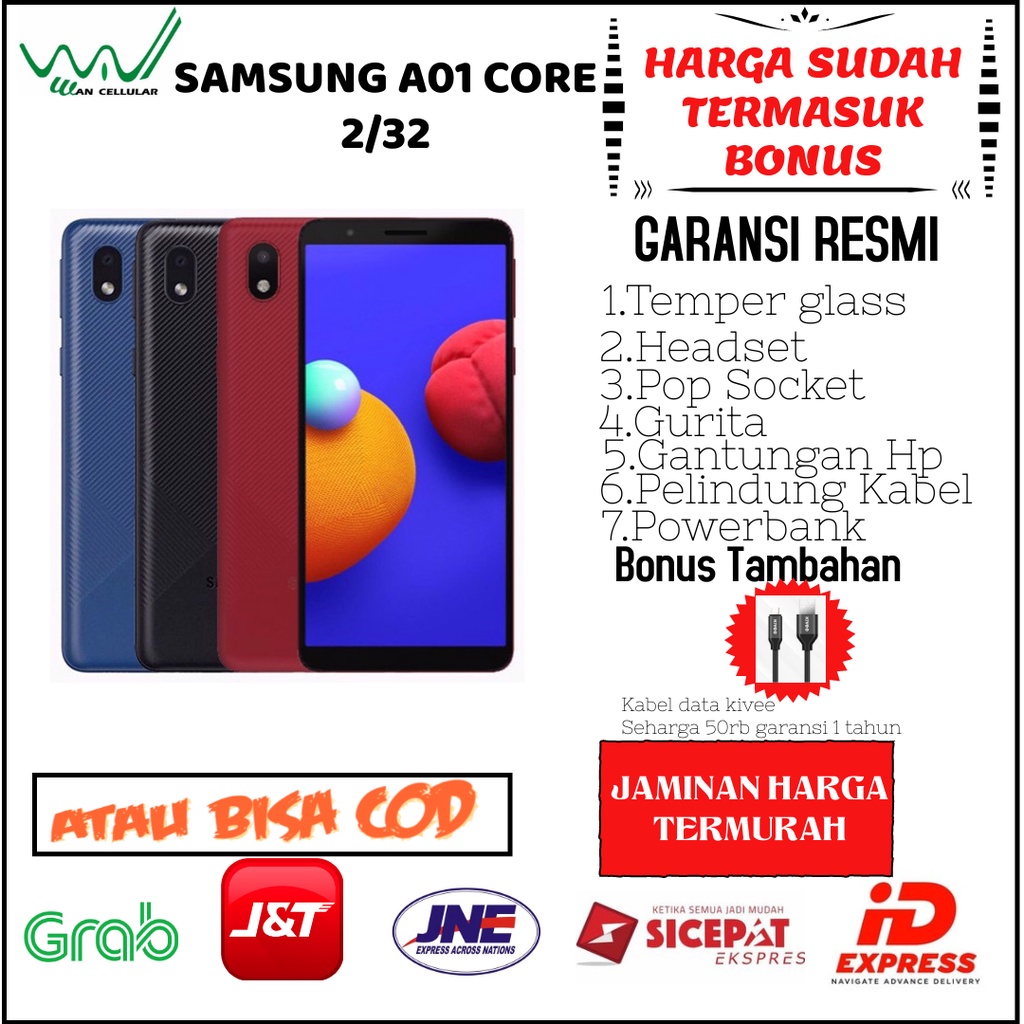 SAMSUNG A01 RAM 2/16GB // A01 CORE 1/16GB // A01 CORE 2/32GB (GARANSI RESMI)