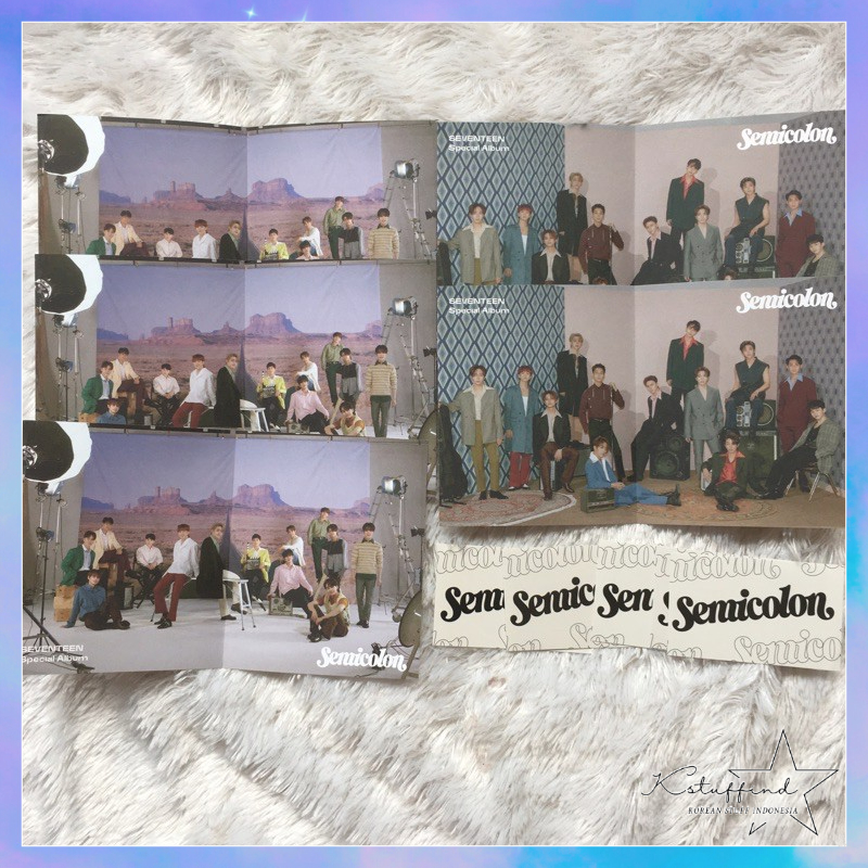 [kstuffind] SEVENTEEN SEMICOLON ALBUM MINI POSTER + STICKER SET