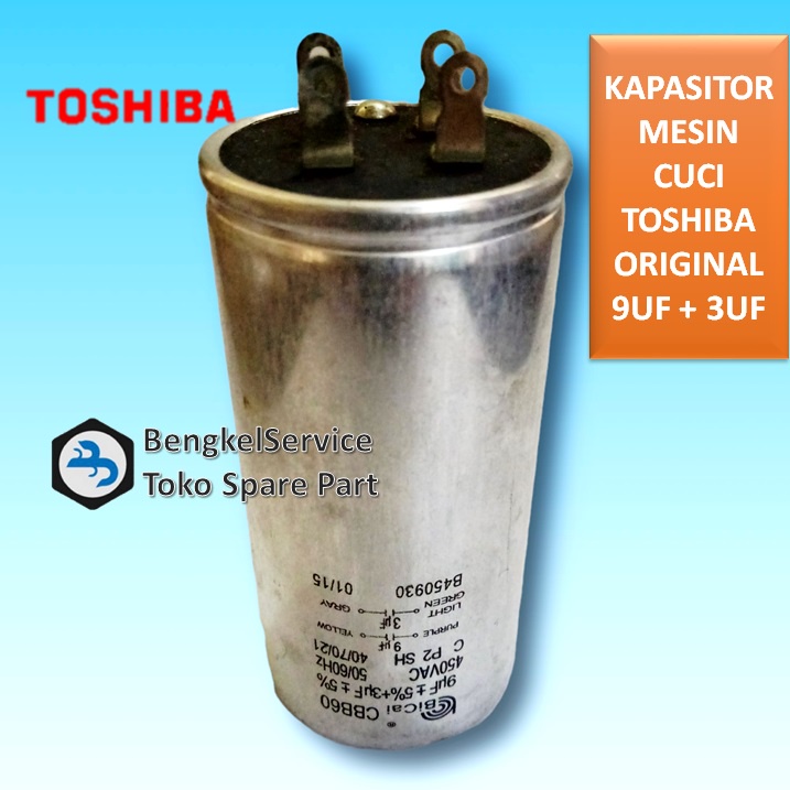 kapasitor capasitor capacitor mesin cuci toshiba 2 tabung 9uf   3uf