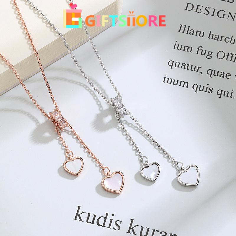 ✨COD Shell Liontin Cinta Kalung Gadis Rumbai Cahaya Mewah Niche Design Aksesoris High-end-GS