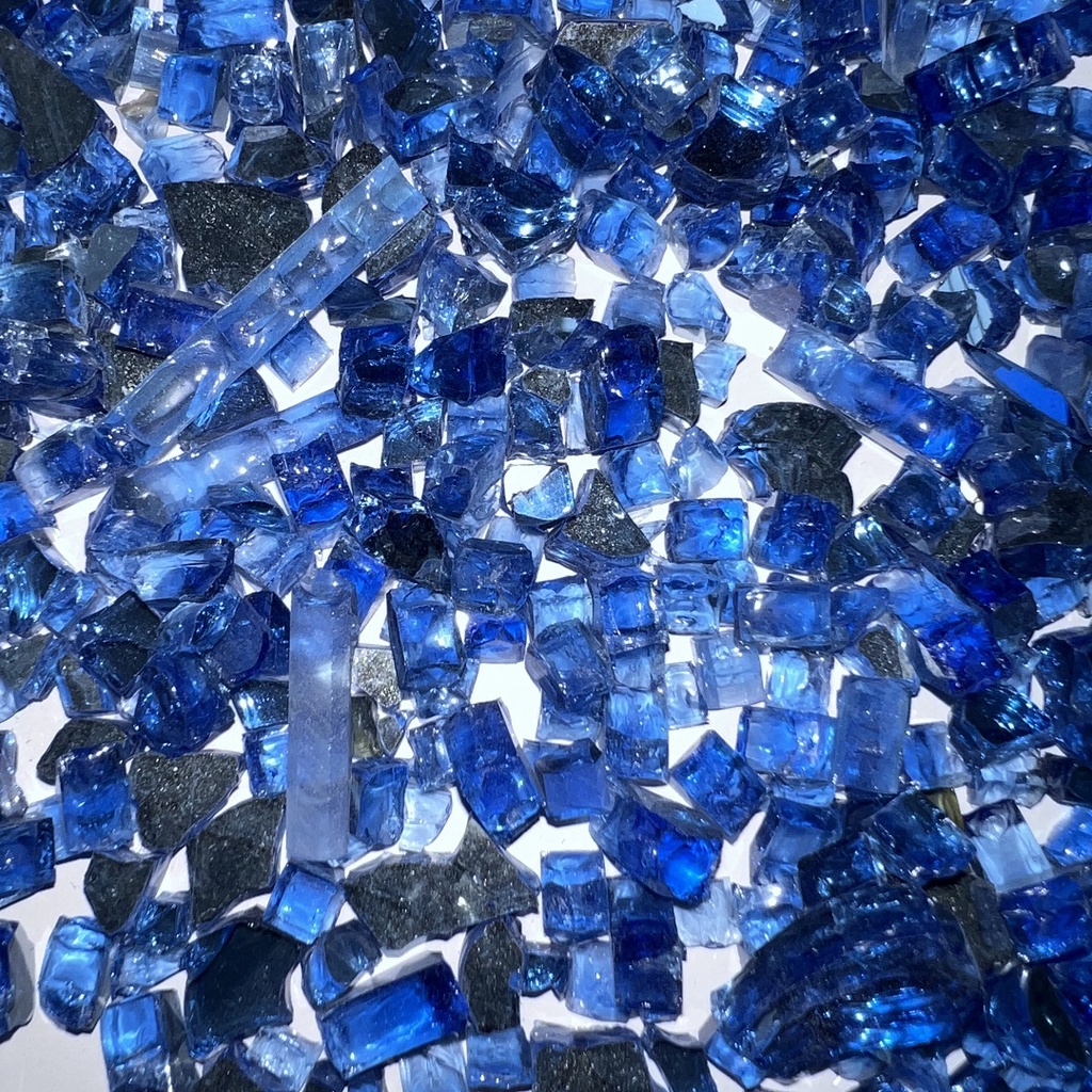Crystal Stone SAPPHIRE BLUE Batu Kristal 20cc Murah quartz brazil healing crushed Berkualitas Bagus Pecahan Batu Kaca Mirror Crystal Chips Hiasan Resin Padat Padatan DIY Craft glass shards nuggets fairy chips mica flakes geode Kerajinan
