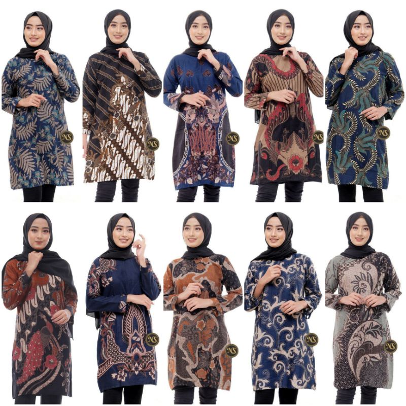 Terlaris SERUT GENES JELITA TUNIC NAVBOR YELBOR WHITBOR CREAMBOR TUNIK BATIK MODERN HRB030 DOLBIDOB.