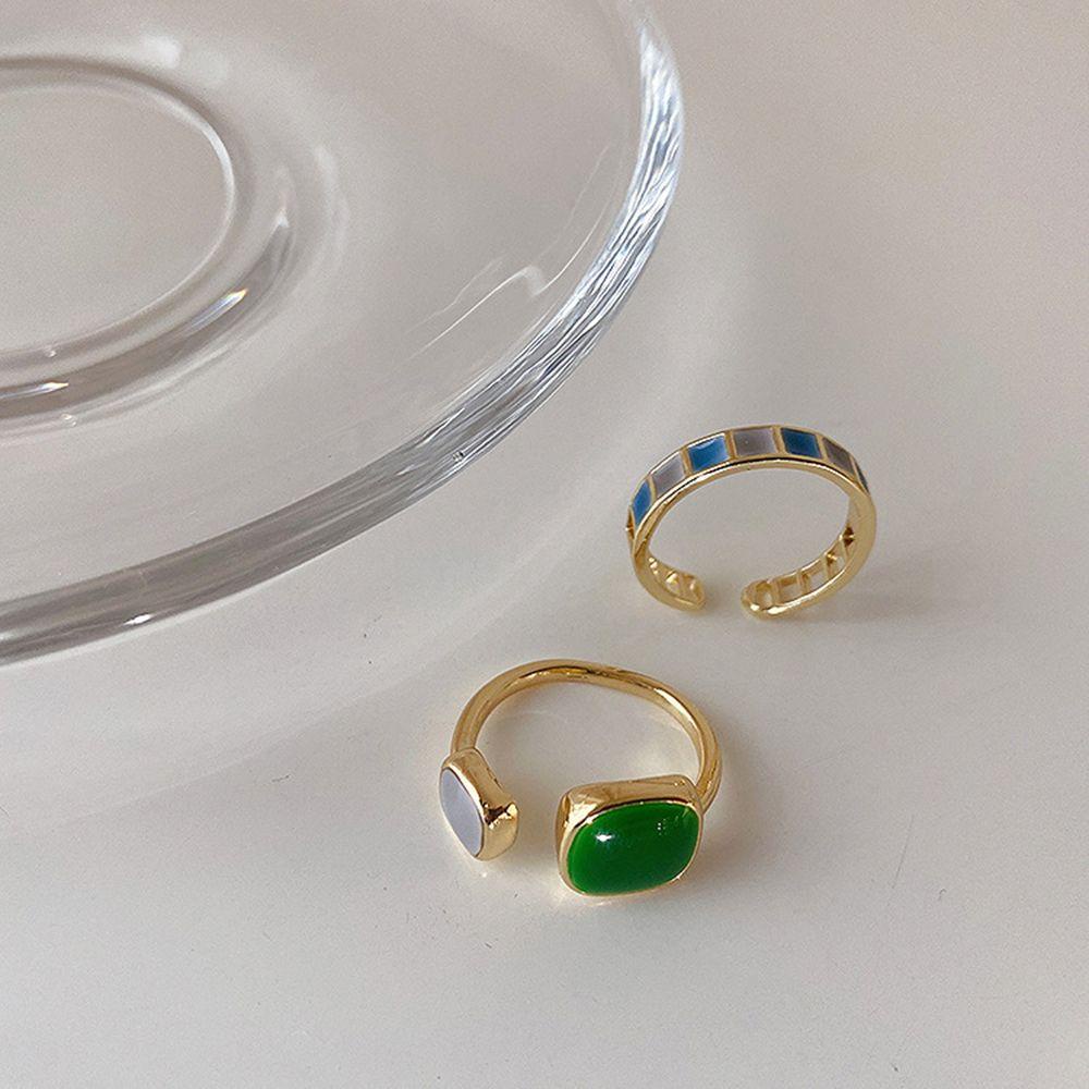 Nanas Adjustable Ring Open Rings Retro Romantis Warna Retro Accesories