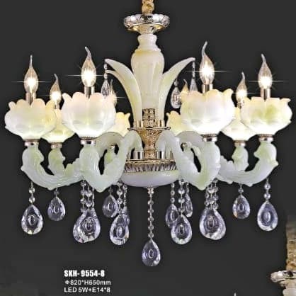 LAMPU GANTUNG/HIAS/ONYX/CLASIC/MURAH/DEKOR 8 LAMPU