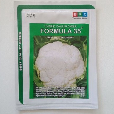Benih Kembang Kol Formula-35 isi 10 gr Bibit Bunga Brungkul Brokoli Putih BRC