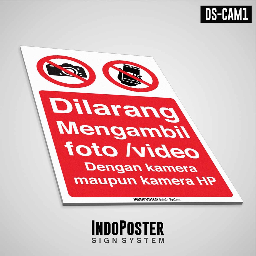 

Safety Sign Rambu K3 PVC ISO Dilarang Mengambil Foto Dan Video
