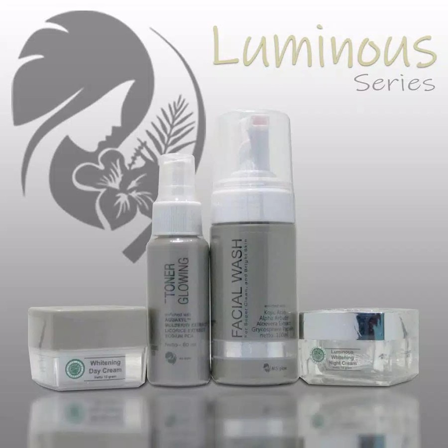 MS Glow Paket Luminous Whitening Series / perawatan wajah bopeng / ms glow Ori Bpom