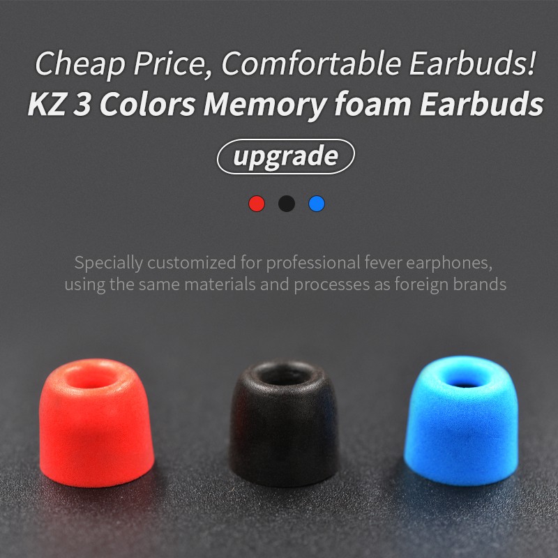 KZ Earbuds Eartips Noise Isolating Comfortable Memory Foam M