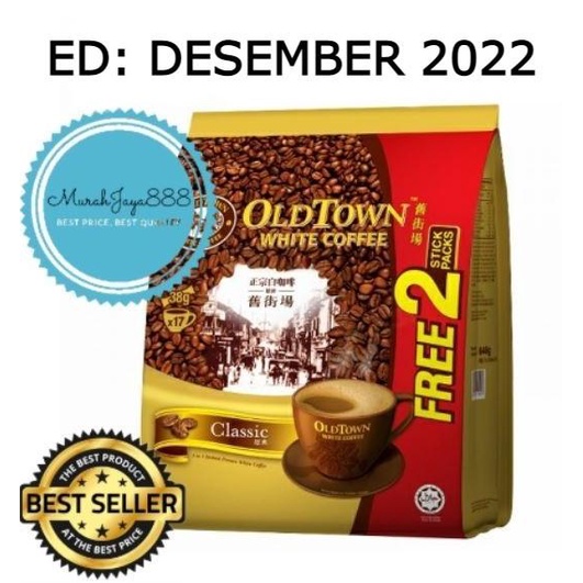 

Old Town White Coffee 3 In 1 Classic 15 Sachet X 38 G Kopi Malaysia