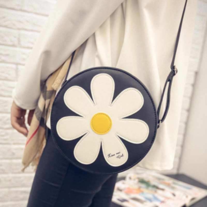 tas pundak kasual motif bunga / casual sunflowers shoulder bag (1C5) BTA022