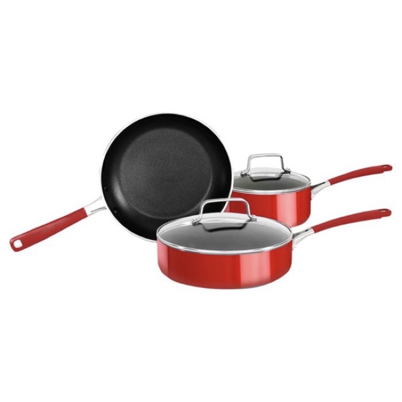 Kitchenaid Aluminum 5 Pcs Non Stick Cookware KC2AS05BER Empire Red Panci Masak Set