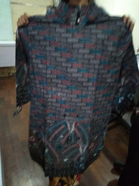 Tey-17 Batik Wanita Asj Sa Hrb026 Kenongo Kemeja Tosca Pendek