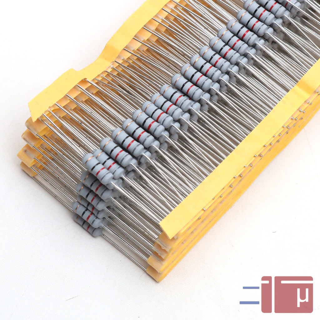 x10 Resistor 82R 82 Ohm 1W Metal Oxide 5% Taiwan Kaki Tembaga