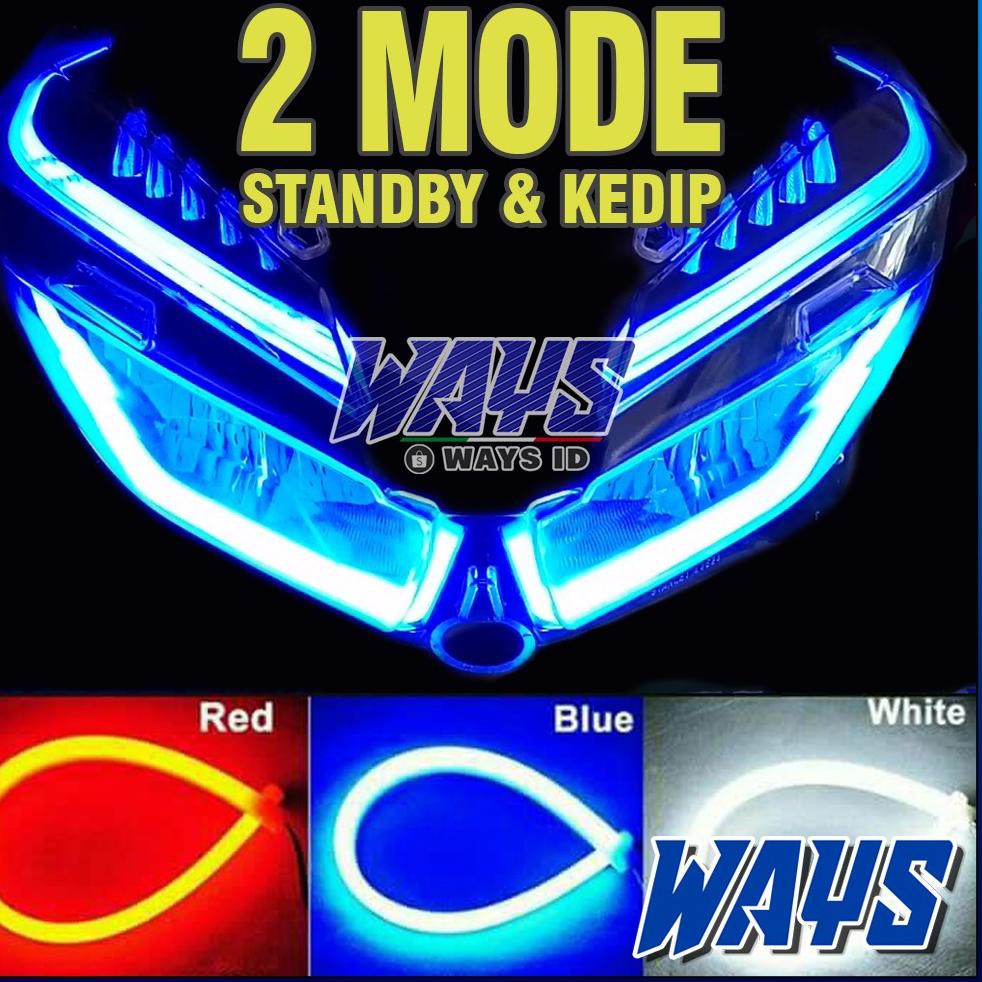 Dapatkan [L201] 2 MODE Lampu Alis LED 30cm Senja Sein Sen Rem Standby Kedip Variasi Motor Mobil Univ