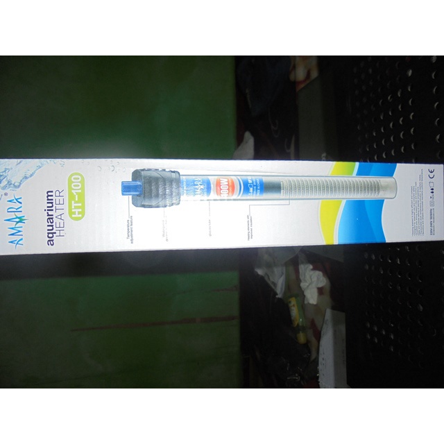 AMARA AQUARIUM HEATER HT-100 / GLASS HEATER / PENINGKAT SUHU AIR AQUARIUM