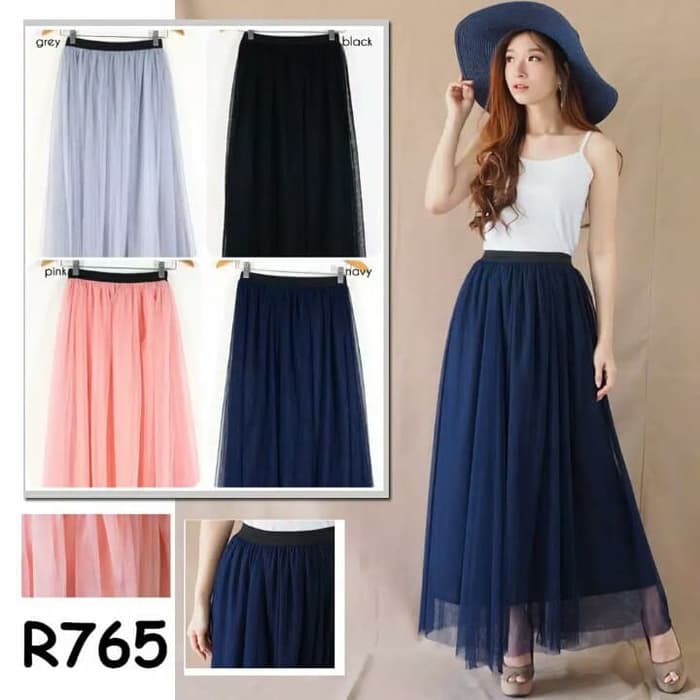 Rok Tutu Panjang/Long Tutu Skirt/Rok Panjang Wanita/Tutu Skirt Dewasa - Hitam