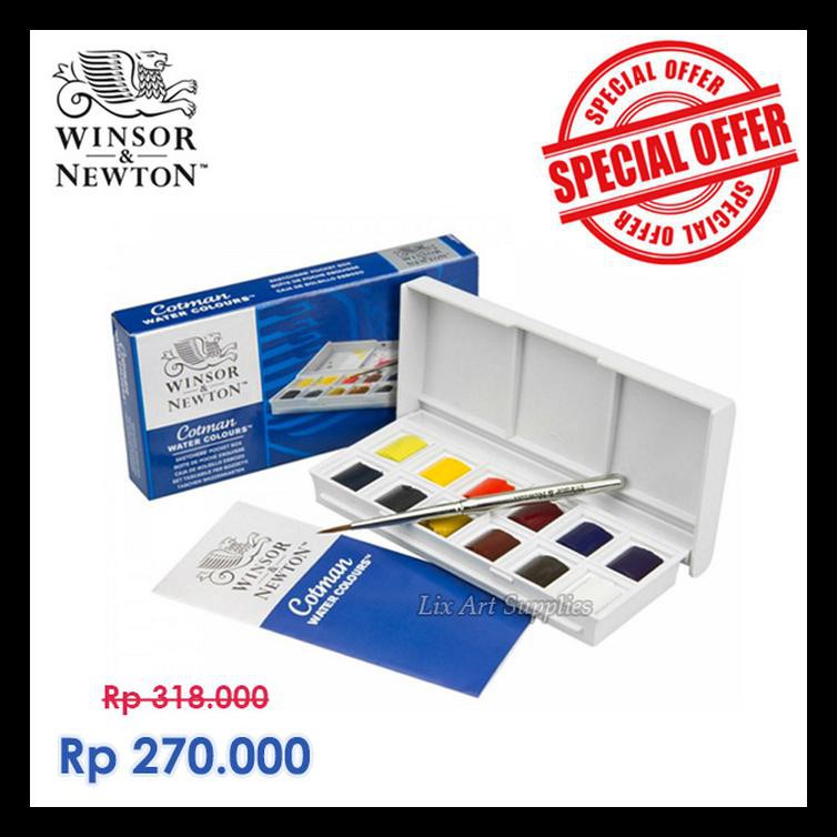

NEW WINSOR & NEWTON COTMAN WATERCOLOURS SKETCHERS' POCKET BOX PERALATAN MELUKIS TERLARIS DAN MURAH