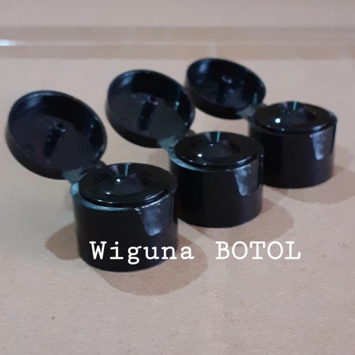 fliptop hitam neck 18 / tutup botol fliptop neck 18 hitam